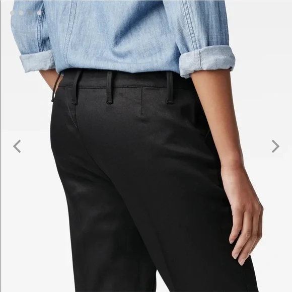 𝅺G-STAR Raw black Bronson mid zip chino pants size 28 - Picture 3 of 11